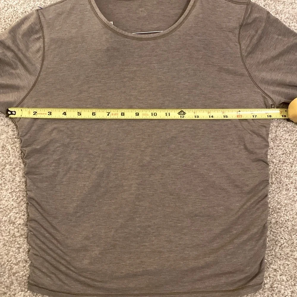 Lululemon Carbon Dust cinched cashmere long sleeve top
